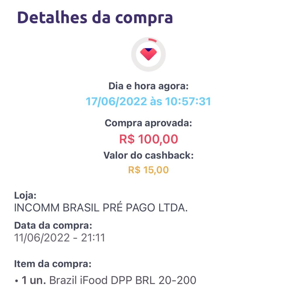 Comprar R$ 100 Reais Ifood Gift Card (BR) Saldo Carteira