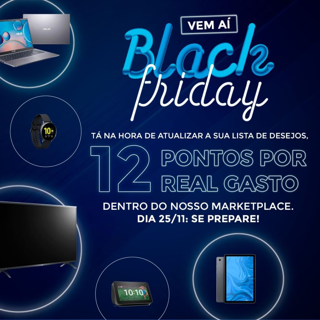 Vêm aí a Black Friday do Curtaí: 12 pontos por real gasto em compras