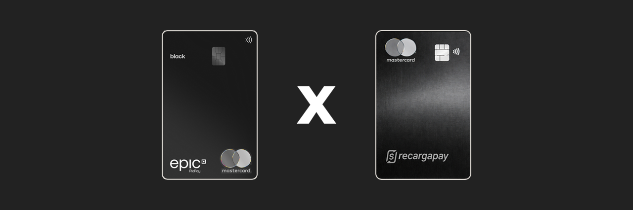 Cartões de crédito Picpay Epic Mastercard Black e RecargaPay Titan Mastercard Black