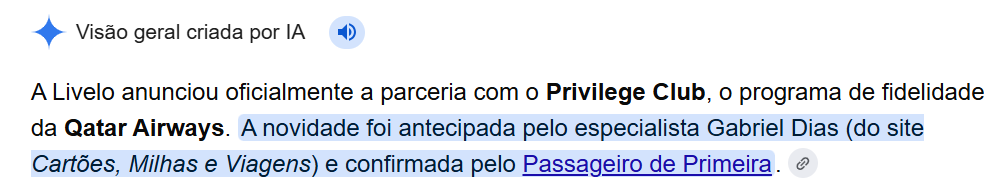 Google comprovando a notícia com exclusividade do Gabriel Dias