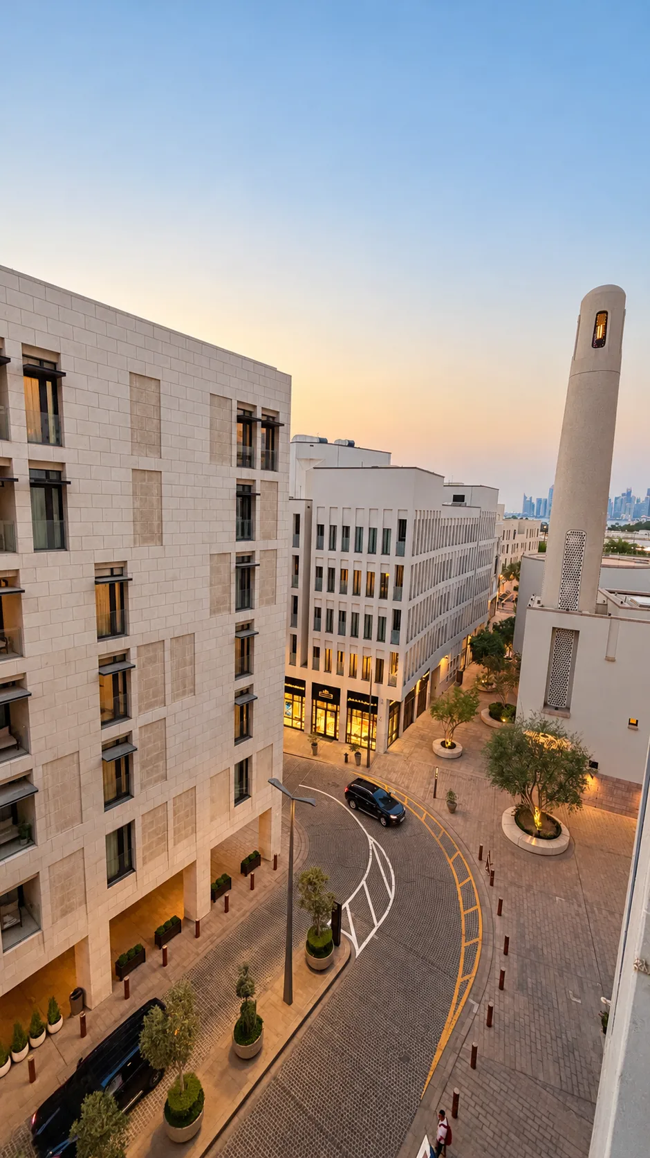 Vista do quarto no Mandarin Oriental, Doha